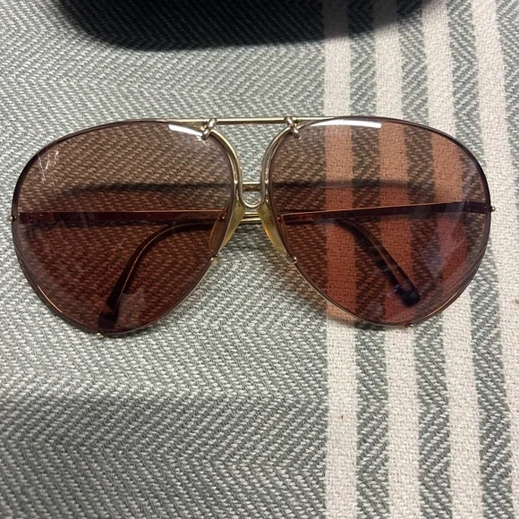 Vintage Porsche Design‎ by Carrera Gold Aviator Sunglasses with Brown Lenses